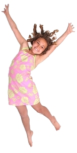 Girl jumping